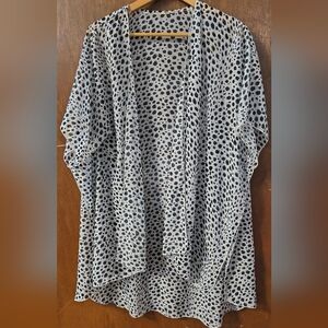 Black and White Polka Dot Kimono